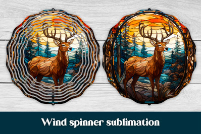 Christmas wind spinner sublimation | Deer wind spinner