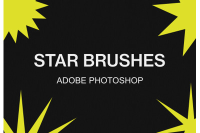 Adobe Photoshop star brush pack paint brushes set