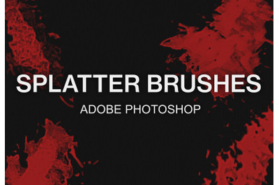 Adobe Photoshop splatter brush pack paint brushes set