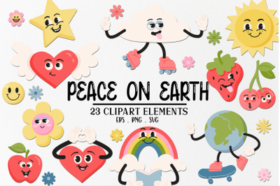 Peace On Earth Clipart svg | Earth Day svg clipart | School svg | Teac