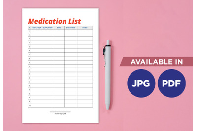 Chronic pain planner for printing planifier sheet