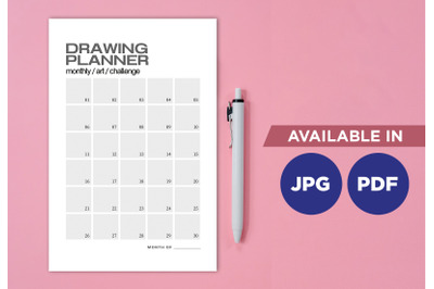 Drawing planner for printing planifier sheet