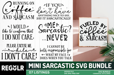 Mini Sarcastic  svg Bundle