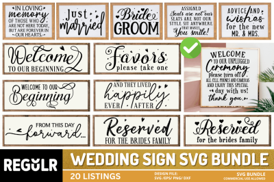 Wedding Sign svg Bundle