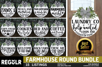 Farmhouse Round Svg Bundle