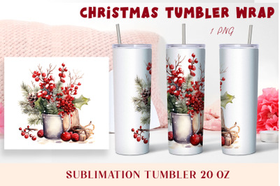 Winter tumbler wrap design Christmas tumbler sublimation