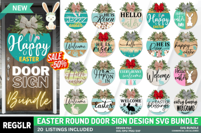 Easter Door Sign Svg Bundle