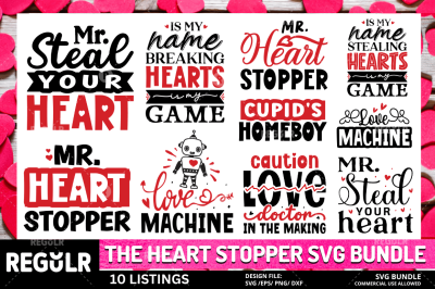 The Heart Stopper Svg Bundle