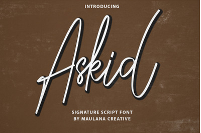 Askid Signature Script Font