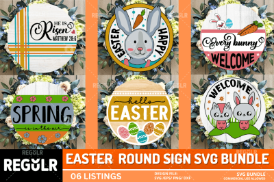 Easter round  Sign Bundle