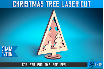 Christmas Tree Laser Cut SVG | Christmas Laser Cut SVG Design | CNC Fi