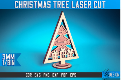 Christmas Tree Laser Cut SVG | Christmas Laser Cut SVG Design | CNC Fi