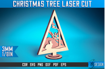 Christmas Tree Laser Cut SVG | Christmas Laser Cut SVG Design | CNC Fi