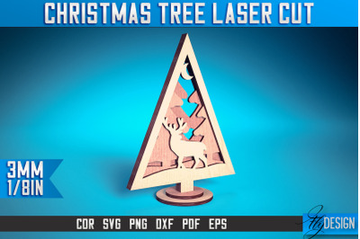 Christmas Tree Laser Cut SVG | Christmas Laser Cut SVG Design | CNC Fi