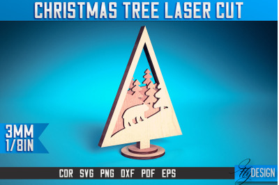 Christmas Tree Laser Cut SVG | Christmas Laser Cut SVG Design | CNC Fi