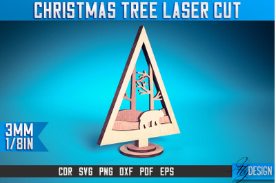 Christmas Tree Laser Cut SVG | Christmas Laser Cut SVG Design | CNC Fi