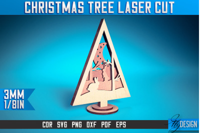 Christmas Tree Laser Cut SVG | Christmas Laser Cut SVG Design | CNC Fi