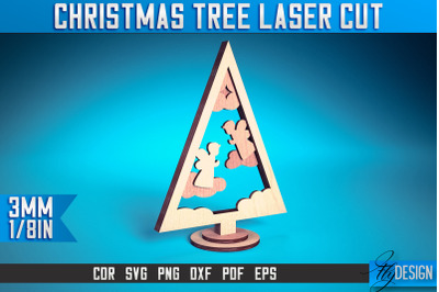 Christmas Tree Laser Cut SVG | Christmas Laser Cut SVG Design | CNC Fi