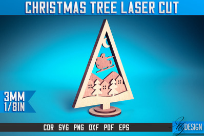 Christmas Tree Laser Cut SVG | Christmas Laser Cut SVG Design | CNC Fi