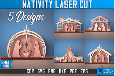 Nativity Laser Cut SVG | Nativity Laser Cut SVG Design | CNC Files