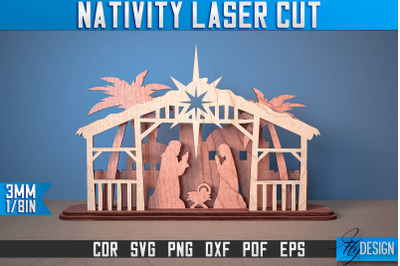 Nativity Laser Cut SVG | Nativity Laser Cut SVG Design | CNC Files