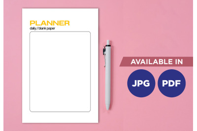 Blank planner printable planifier digital template art