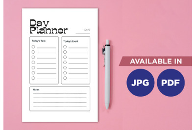 Day planner printable planifier digital template art