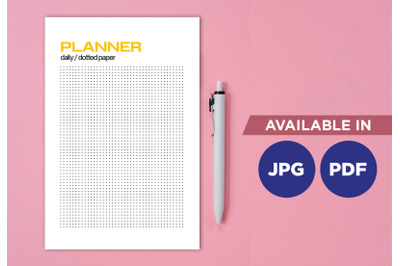 Dot planner printable planifier digital template art