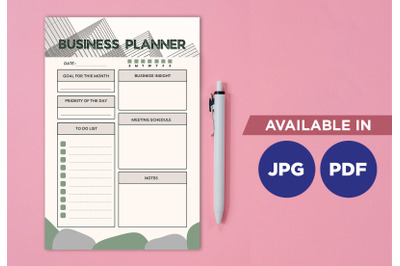 Business planner printable planifier digital template art