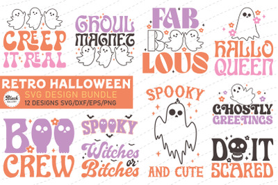 Retro Halloween SVG PNG Bundle