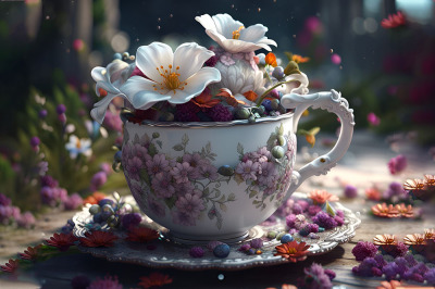Beautiful flower Cup