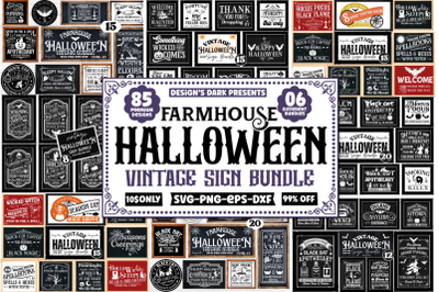 Farmhouse Halloween Sign SVG Bundle