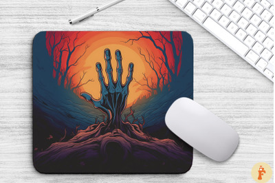 Creepy Skeleton Hand Mouse Pad