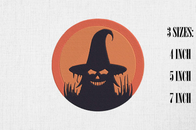 Halloween Witch Embroidery Design