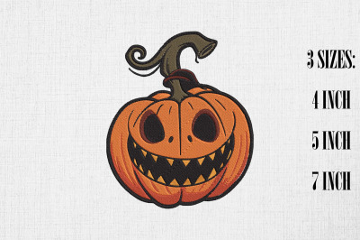 Halloween Pumpkin Embroidery Design 2