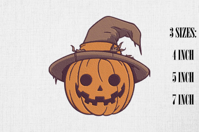 Halloween Pumpkin Embroidery Design 3