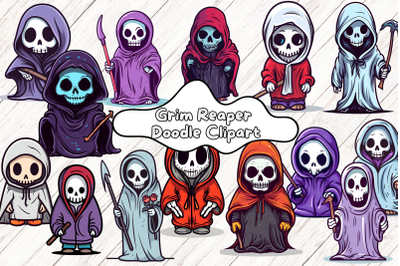 Grim Reaper Doodle Clipart