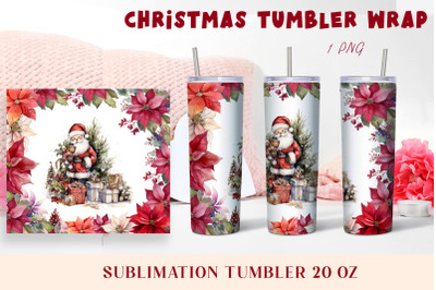 Santa ClausTumbler Design Sublimation. 20 oz, PNG