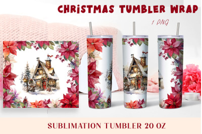 Winter tumbler wrap design Christmas tumbler sublimation