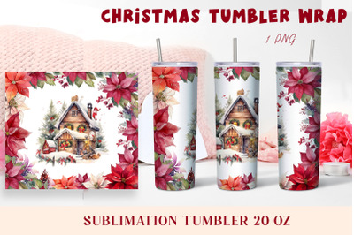 Winter tumbler wrap design Christmas tumbler sublimation