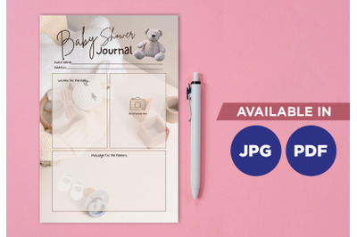 Baby shower planner printable template paper sheet