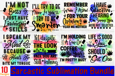 Sarcastic Sublimation Bundle&2C;99&25; Off Designs