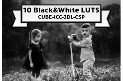 Black and white LUT collection photo filter color table
