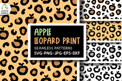 Apple leopard print svg Apple pattern svg Leopard spots pattern