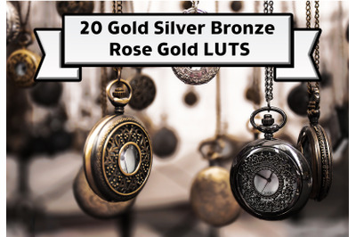Gold silver bronze rose gold LUT collection photo filter color table
