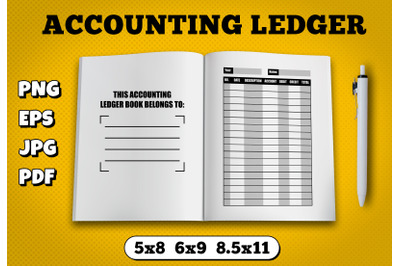 Accounting ledger amazon kdp interior for kindle publisher