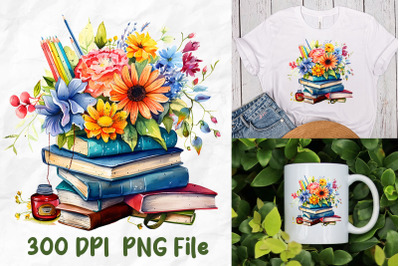 Back To School Notebook Pencil Flower