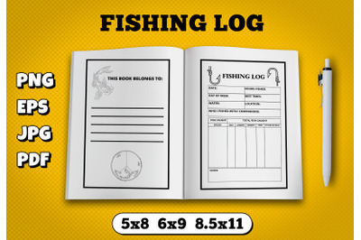 Fishing log book amazon kdp interior for kindle publisher