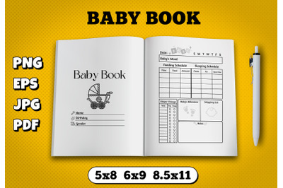 Baby book amazon kdp interior for kindle publisher