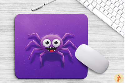 Cartoon Cute Happy Spider Mouse Pad